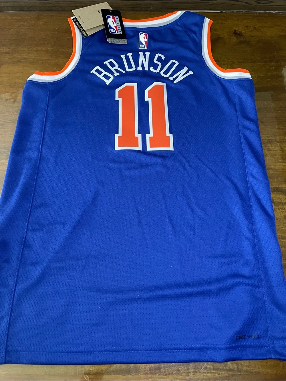 Nike Blue & Orange New York #11 Basketball Jersey